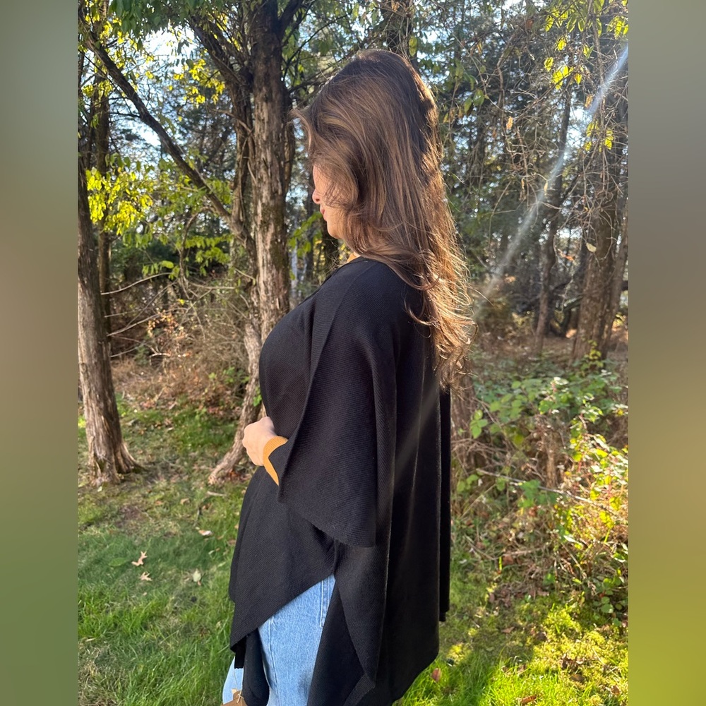 Black Lace-Up Women's Sweater